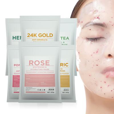 China Moisturizer Private Label Hydrate Organic Natural Collagen Face Mask Whitening Rose Jelly Mask Powder for sale