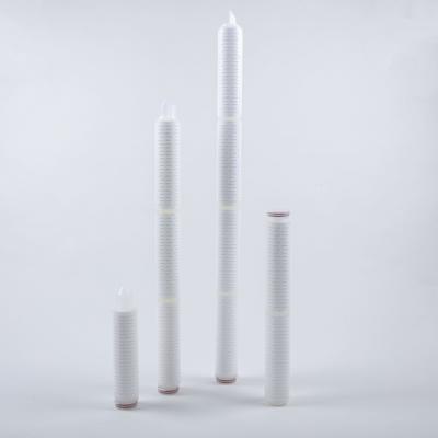 China Glass Fiber Pleated Filter Cartridge For Pharmaceutical Air Prefiltration 1.5μM 40