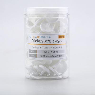 China 13mm 0.45μm Water Prefiltration PA6 Syringe Filter Capsules for sale