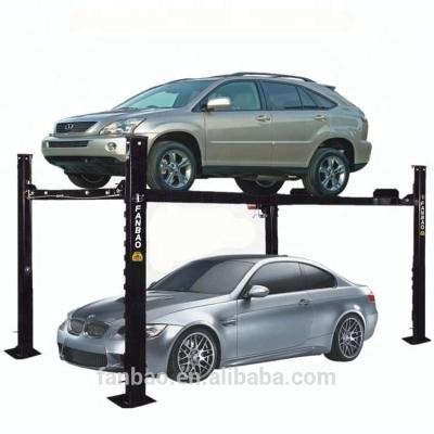 China 3T manual lock release system four post auto car parking lift auto hoist vehicle elevator with CE certification Shanghai Fanbao for sale