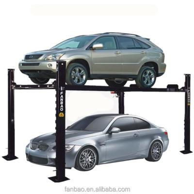 China four post parking lift car auto lift jack tray and caster kit for choice with CE certification Shanghai Fanbao 4QJY3.0-C for sale