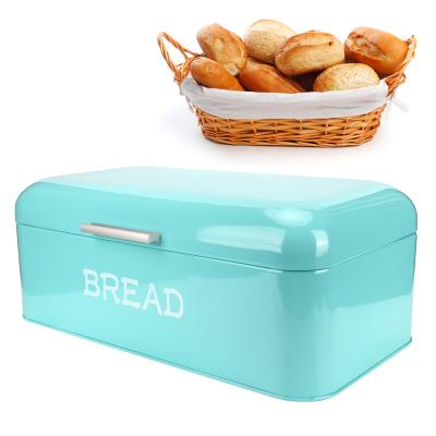 China Modern high qualitymetal boxes for storage bread bin for sale