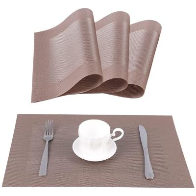 China Sustainable Set Mats With Heat-Resistant And Tear-Resistant PVC Anti-Fouling And Washable Set Of 6 for sale