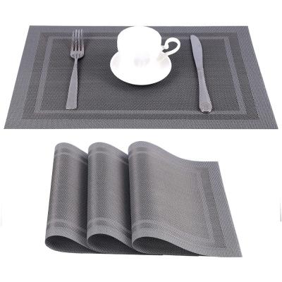 China Sustainable Set Mats With Heat-Resistant And Tear-Resistant PVC Anti-Fouling And Washable Set Of 6 for sale