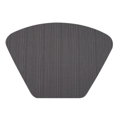 China Sustainable Place Mat PVC Pads Heat Insulation Fan Shaped Waterproof Non - Slip Mats for sale