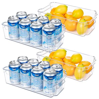 China Kitchen Viable Home Refrigerator Clear Plastic Food Storage Box for sale