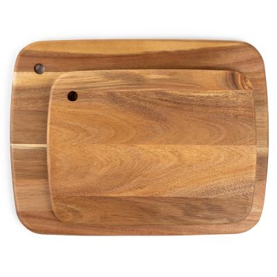 China Sustainable Kitchen Cutting Boards Wooden Choppers 2-Piece Set for sale