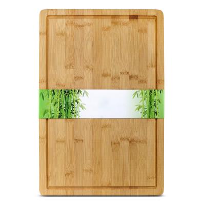 China Sustainable Cutting Board Bamboo Wood For Kitchen With Juice Groove 45CM*31CM for sale