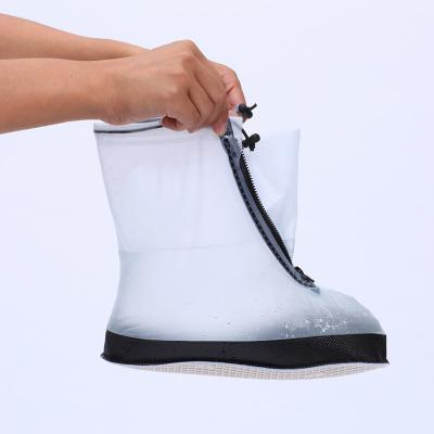 China Fashion Trend High Top Sneaker Protector Rainy Unisex Shoes With Zipper Shoes Water Proof Covers Rain Covers for sale