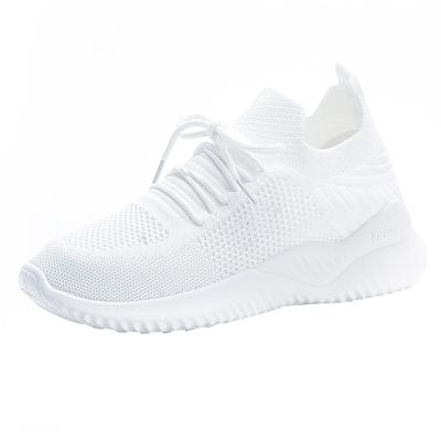 China 2021 fashion trend women's shoes color men's ladies flight woven mesh white casual shoes female flight woven mesh casual shoes for sale