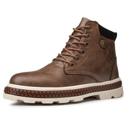 China Fashion Trend Leather Increased Warm Boots Waterproof Outdoor Men Sports Shoes for sale