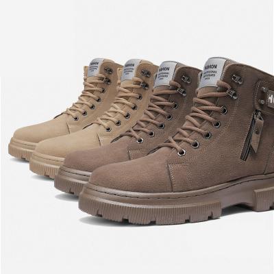 China Height Increasing Martin Boots New Trend Mens Machining Boots Mens Suede Shoes For Sale for sale