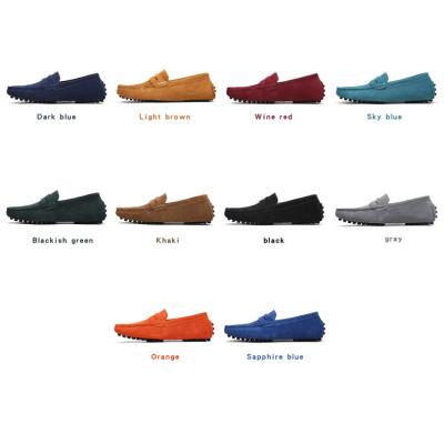 China Classic Original Men's Moccasin Pea Flat Shoes Loafers Breathable Suede Shoes for sale