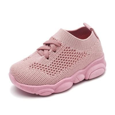 China Children's knitted net sports shoes breathable children's shoes spring and autumn children's sports shoes for sale