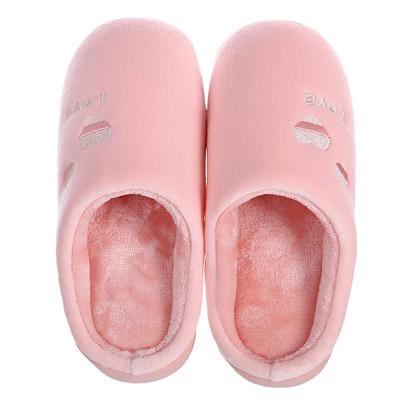 China Fashion Trend Couple Cotton Slippers Plush Bedroom Home Slippers Dressing Slippers For Men for sale