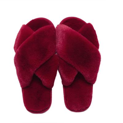 China Custom Women's Cute Plush Slippers Women's Plush Slippers Fashion Trend Women's Plush Slippers Home Slippers for sale