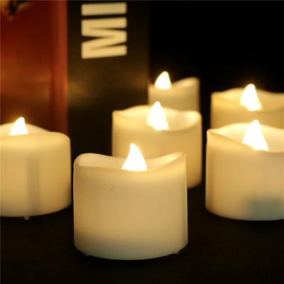 China Youhoda Mini Plastic Wave Mouth Flickering LED Tea Light Candle Flameless Flameless Battery Operated Candle with Remote Control Timer for sale