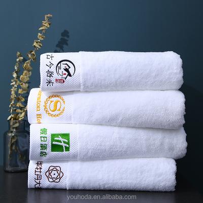 China Compressed Manufacturers Wholesale Custom Logo 100% Cotton Face Bath Towel Set Embroidery Towel for sale