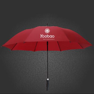 China Modern Youhoda Promotion Advertising Customized Print Carbon Fiber Straight Shaft Golf Windproof Premium Golf Umbrella for sale