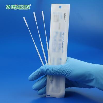 China 80mm Breakpoint Sample Collection Sterile Nasal Swab Nylon Flocking Nasopharyngeal Nasal Swabs for sale