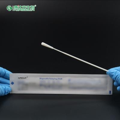 China 30mm Breakpoint Medical Buccal Swab Oral Cells Collection Flocked Throat Swabs DNA Sample Oropharyngeal Swab for sale