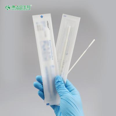 China MDR CE0197 4cm Breakpoint Sterile Transport Swab Disposable Medical Flocked Sampling Nasal Swab Stick for sale