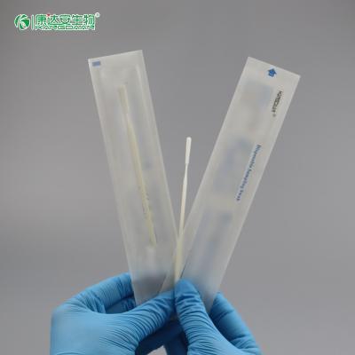 China KangDaAn Female Micro Sterile Specimen Collection Flocking Mid Nasal Swab 40mm Breakpoint for sale