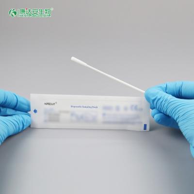 China Disposable Sterile Swab 10cm Without Breakpoint CE0197 Factory Shipment Nylon Specimen Collection Nasal Swab for sale