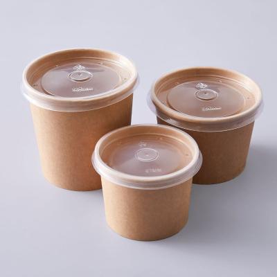 China Disposable/waterproof/oilproof/waterproof wholesale disposable custom microwavable rice soup bowl round cups 500ml 750ml 1000ml soup wrapper with pp lid for sale