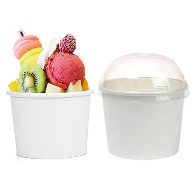 China Custom High Quality Paper Bowl Ice Cream Disposable Biodegradable Soup Container Biodegradable Paper Cup With Lid for sale