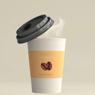 China Disposable factory hot selling custom printed double wall ripple wallpaper single wall coffee cup with lids and sleeves for sale