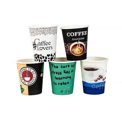 China Food Grade Eco Friendly Biodegradable Biodegradable Custom Printed Disposable Tea Cup Paper Coffee Cup for sale