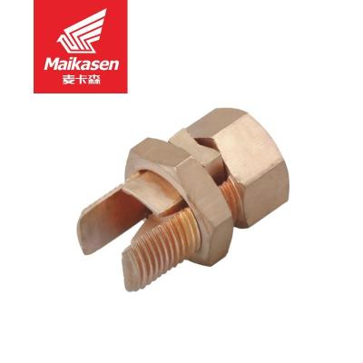 China Power Brass Split Bolt Clamp Connector Line Tap Male Adapter Connect Power Hexagonal ISO9001 T/J-16 for sale