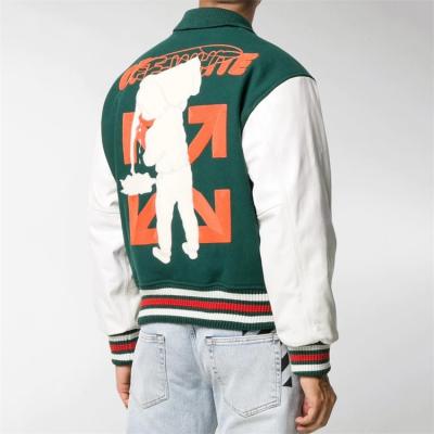 China TY Antibacterial Maternity Clothes Embroidery Leather Sleeve Baseball Letterman Custom Jacket For Men's Jackets And Coats for sale