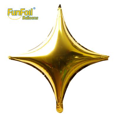 China Wholesale 26 inch Four-pointed star globos decoration mylar balloon with balloon for sale