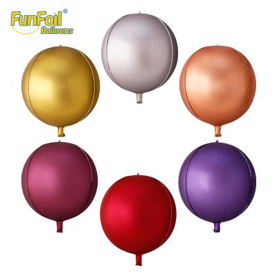 China Decoration Funfoil Supplier 32 Inch Foil 4 Chrome Colors D Round Shape Balloon For Birthday Party\Wedding Celebration for sale