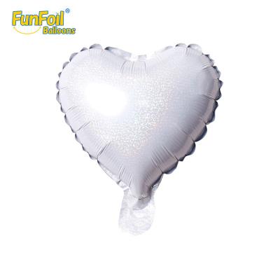 China 10 inch round heart star shape mylar globos decoration aluminum foil balloon supplies laser with balloon for sale