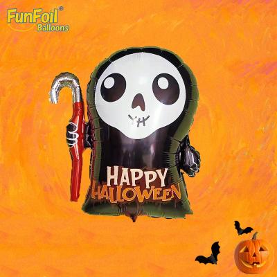 China Custom Happy Manufacturer Supplies Wholesale Festival Decoration Funfoil Halloween Party Decoration Helium Foil Balloons Set Globos De Aluminio for sale