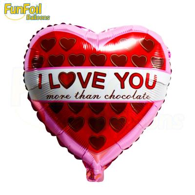 China 18 Inch Heart Love Gift Toy Valentine's Day Confession Balloons Wedding Decor You Foil Balloons for sale