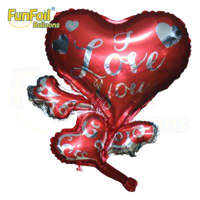 China Celebration confession valentine balony wedding celebrate decoration heart shape foil balloon globos for sale