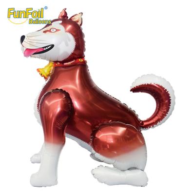 China Party Decoration Funfoil 3D Animal Husky Dog Foil For Kids Gift Party Decoration Toys for sale