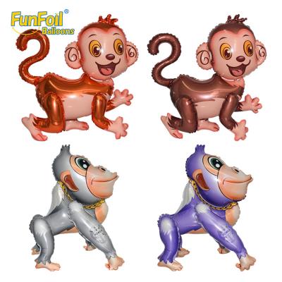 China Party Decoration Funfoil 3D Automatic Monkey Animal Chimpanzees Foil For Kids Gift Party Decoration Toys for sale