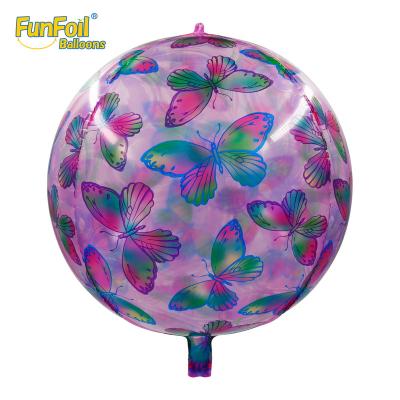 China Decoration Funfoil New Arrival 22 Inch 4D Butterfly Balloon For Fairy Princess Theme Party Foil Balloon Supplies Butterfly Decorations for sale