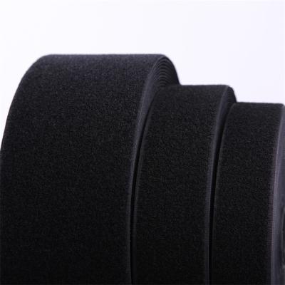 China 11cm Durable 70% Nylon Black White And 30% Polyester Blended Hook And Loop Strap Grade B Webbing 110mm Strip In Stock Customized Width Cut for sale