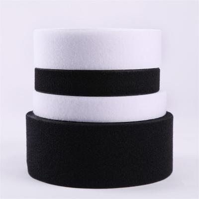 China Durable 8cm Hook & Loop 100% Nylon Strap Grade One Webbing Strip 80mm Velcroes Black White In Stock Customized Width Length Cut Shape for sale