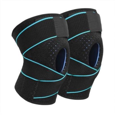 China 2021 Adjustale Amazon Knee Brace Sports Comfortable Warm High Quality Stock Adjustable Running Knee Support for sale