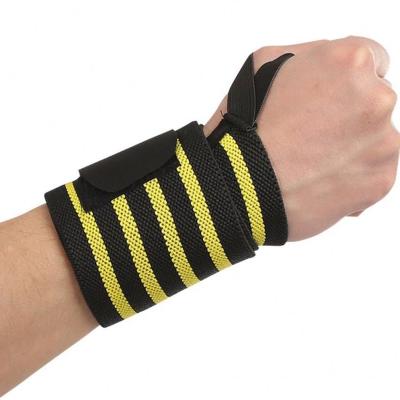 China Breathable High Quality Adjustable Elasticity Professional Sports Wrist Support Powerlifting Wrist Wraps for sale