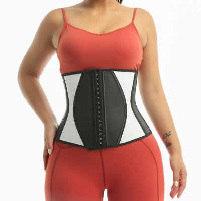 China Antibacterial Wholesale 25 Bone Women Steel Long Private Label Torso Slimming Latex Corset Waist Trainer Corset For Gym for sale