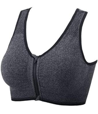 China Women Breathable Soft Compression Yoga Sports Full Support Bra With Removable Cups for sale