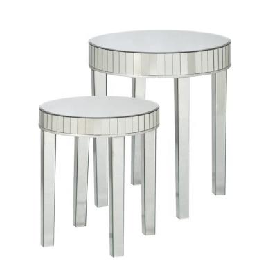 China 2019 Coffee Table Amazon Ebay Top Market Modern Round Mirror Nesting Coffee Table Set for sale